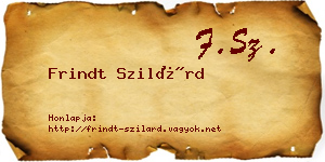 Frindt Szilárd névjegykártya