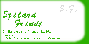 szilard frindt business card